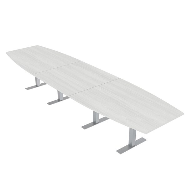 45 in W, 165.75 in L, 29 in H, Engineered Wood Top, White